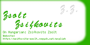 zsolt zsifkovits business card